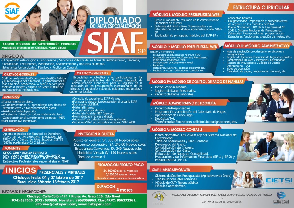 DIPLOMADO SIAF CHICLAYO PERU